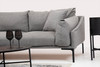 Ugaona sofa Leo Corner Lijevi - Siva