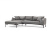 Ugaona sofa Leo Corner Lijevi - Siva