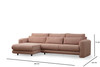 Ugaona sofa Lily Corner Lijevo Pink