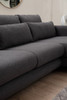 Ugaona sofa Lily Corner desno siva