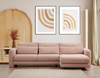 Ugaona sofa Lily Corner Right Pink