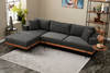 Ugaona sofa Liva Lijeva - Antracit