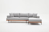 Ugaona sofa Liva desno - Siva