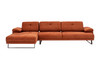 Ugaona sofa Mustang Mali Lijevi - Narandžasti