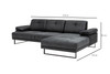 Ugaona sofa Mustang mali desni - antracit