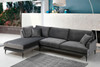 Ugaona sofa  Papira ugao lijevi (Chl+3R) - antracit