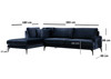 Ugaona sofa  Papira ugao lijevi (Chl+3R) - tamnoplava