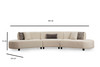 Ugaona sofa Pars krema (L1 + 01 + 1R) - kut