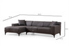 Ugaona sofa Petra L kut - Antracit