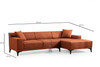 Ugaona sofa Petra R Corner - Orange