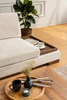 Ugaona sofa Tulipan kut lijevi sa pufom - bež