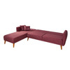 Ugaona sofa-krevet Aria Köşe-Claret Red