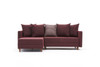 Ugaona sofa-krevet Aydam Lijevo - Claret Red