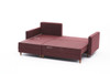 Ugaona sofa-krevet Aydam Lijevo - Claret Red