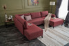 Ugaona sofa-krevet Belen - Claret Red