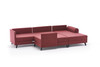 Ugaona sofa-krevet Belen - Claret Red