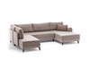 Ugaona sofa-krevet Belen - Krem