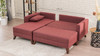 Ugaona sofa-krevet Ugaona garnitura Bella Lijeva 2 - Claret Red