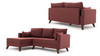 Ugaona sofa-krevet Ugaona garnitura Bella Lijeva 2 - Claret Red