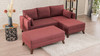 Ugaona sofa-krevet Bella Kutna Sofa Desna 2 - Claret Red