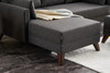 Ugaona sofa-krevet Bella Mini Ugaona Sofa Lijeva - Antracit