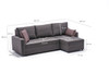 Ugaona sofa-krevet Ece desno - braon