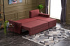 Ugaona sofa-krevet Ece desno - Claret Red