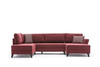 Ugaona sofa-krevet Eris - bordo crvena
