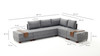 Ugaona sofa-krevet Fly kutna sofa na razvlačenje desno- smeđa