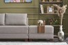 Ugaona sofa-krevet Fly Right - krema