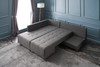 Ugaona sofa-krevet Manama kutni kauč na razvlačenje lijevo - antracit