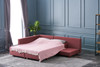 Ugaona sofa-krevet Manama kutni kauč na razvlačenje lijevo - Claret Red