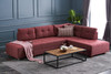 Ugaona sofa-krevet Manama kutni kauč na razvlačenje desno - Claret Red