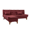 Ugaona sofa-krevet Santo lijevo - Claret Red