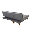 Ugaona sofa-krevet Santo lijevo - tamno siva
