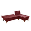 Ugaona sofa-krevet Santo-Claret crvena
