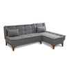 Ugaona sofa-krevet Santo-tamno siva