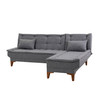 Ugaona sofa-krevet Santo-tamno siva