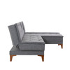 Ugaona sofa-krevet Santo-tamno siva