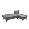 Ugaona sofa-krevet Santo-tamno siva