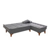 Ugaona sofa-krevet Santo-tamno siva