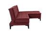 Ugaona sofa-krevet Santo-S-Claret crvena