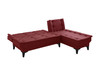 Ugaona sofa-krevet Santo-S-Claret crvena