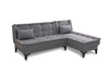 Ugaona sofa-krevet Santo-S-Tamno siva