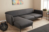 Ugaona sofa-krevet Venera L - antracit
