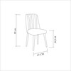 Produživi set stolova i stolica (4 komada) Vina 1048 - Tamnoplava, Atlantik