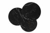 Stolici za kafu-kavu (3 komada) Siyah Mermer Desenli 3'Lü Tel Ayaklı Yuvarlak Zigon Sehpa