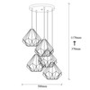 Stropna svjetiljka Dijamant - 704-5S2