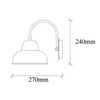 Zidna lampa Berceste - 180CRNI-A