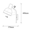 Zidna lampa Berceste - 183CRNI-A